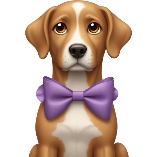 dog with a bow emoji