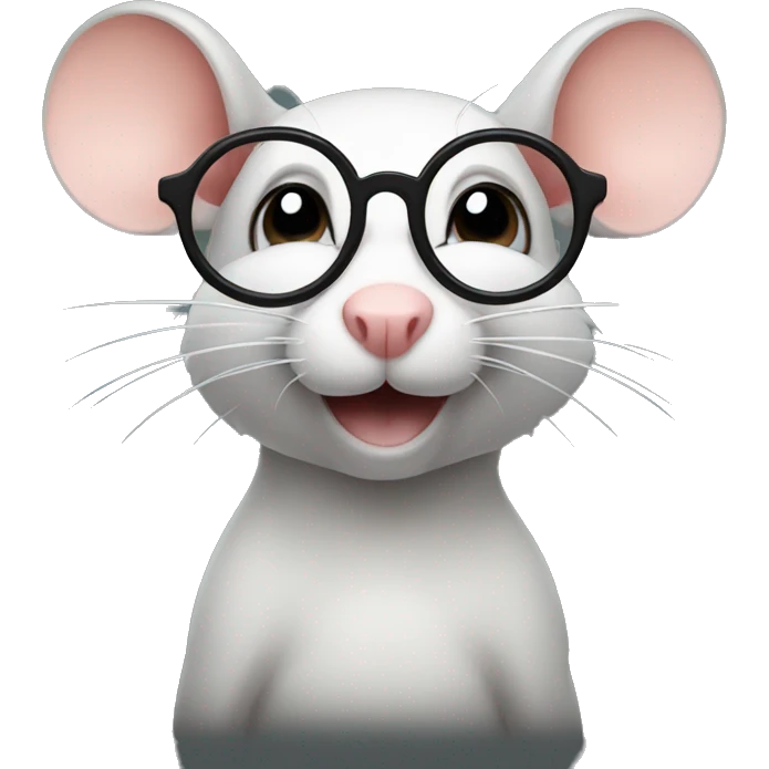 Rat with glasses emoji