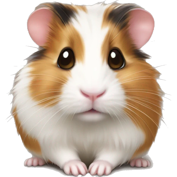longhaired calico Syrian hamster emoji