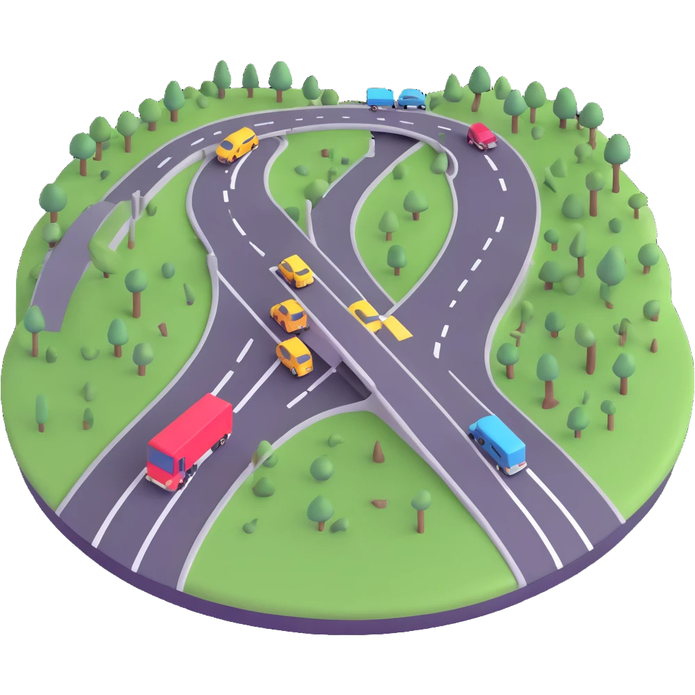 highway with traffic emoji
