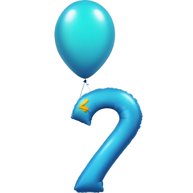 cat climbing on a balloon shaped like the number 7 emoji