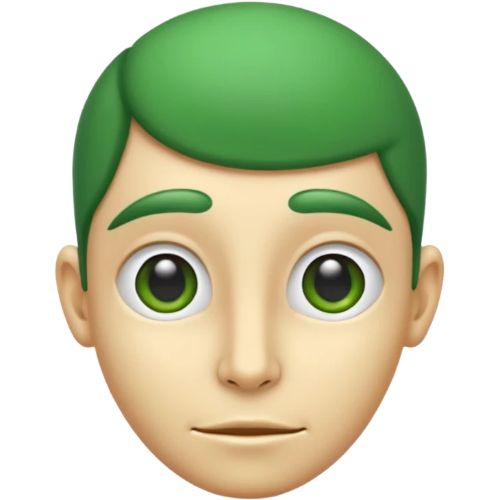 A green head with a green proboscis emoji