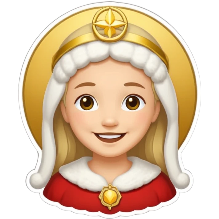Santa Rita de Cassia estilo adesivo emoji