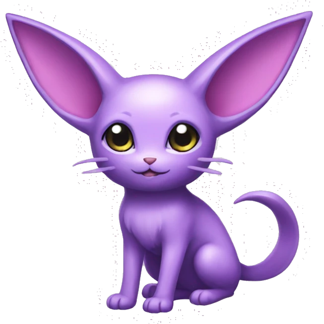 Kawaii Espeon full body emoji