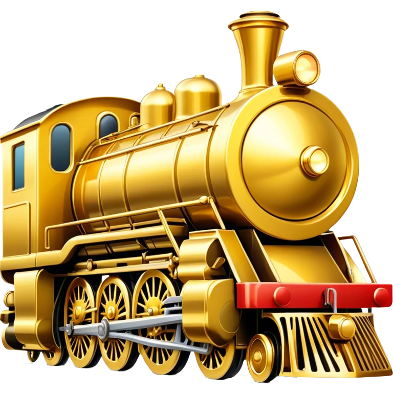 Golden locomotive emoji