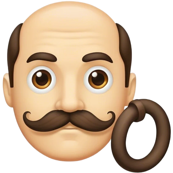 a curled handel bar musta emoji