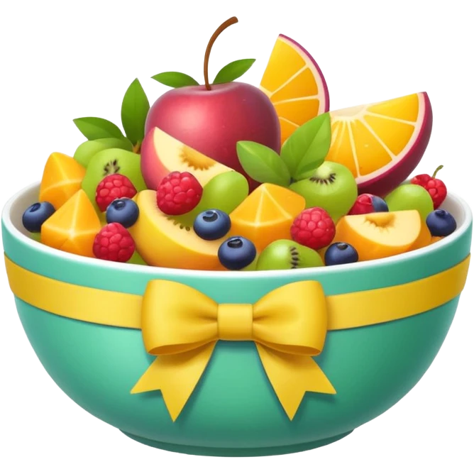 fruit salad yellow bow emoji