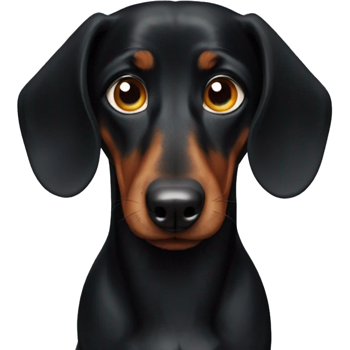 Black dachshund one eye   emoji