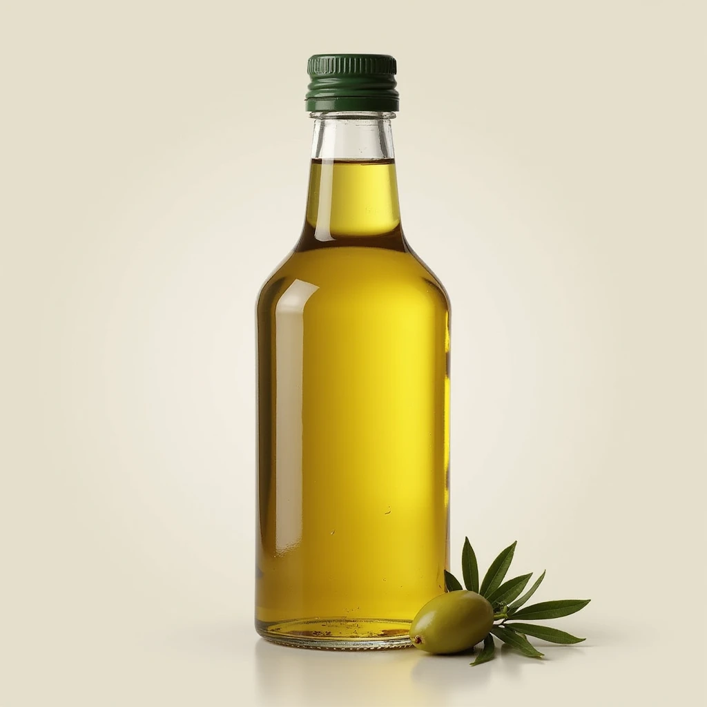 isolated bottle of olive oil, realistic style, natural details, no background emoji
