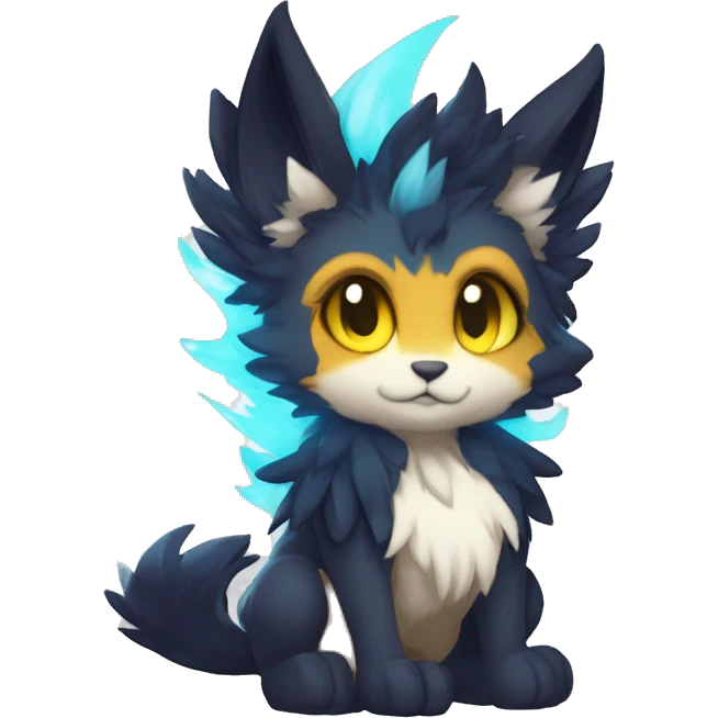Anthro-Edgy-Contrast-Colors-Fantasy-Fur-Sona-Chibi-Shiny-Fakémon-Hybrid full body emoji