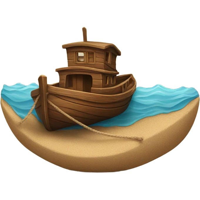 Wooden boat emoji