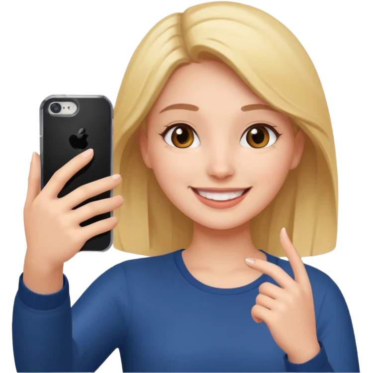 Girl taking selfie emoji