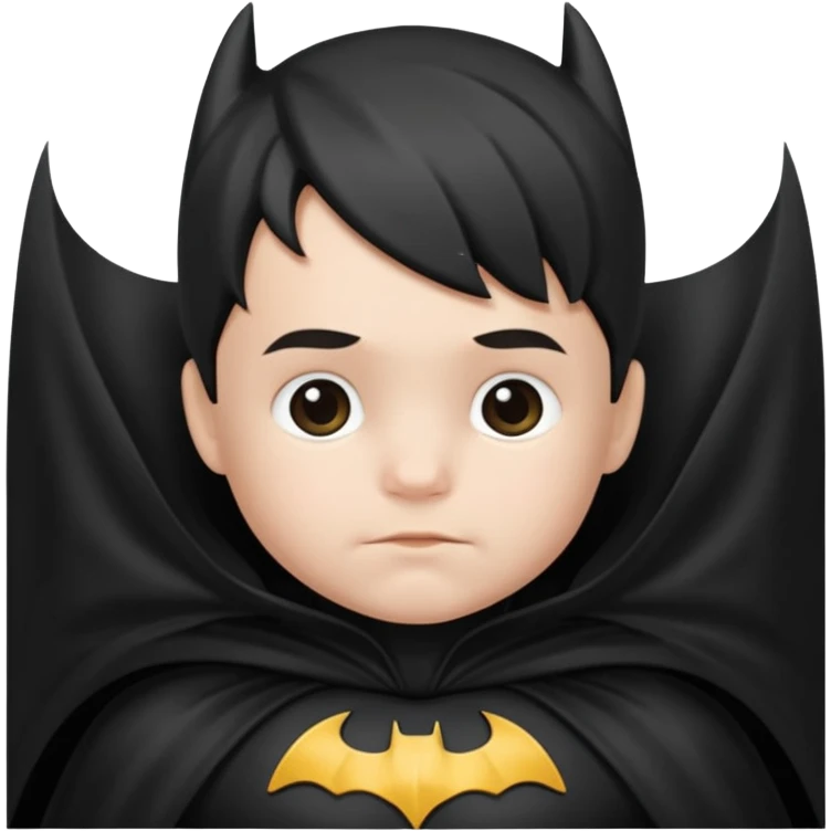 Toddler Batman in capes...Batman and NOT Superman  emoji