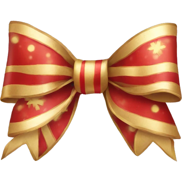 Christmas bow emoji