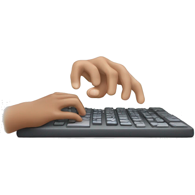 hand typing on keyboard emoji