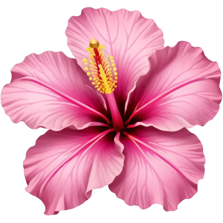 Hibiscus flower pink and yellow pastel emoji