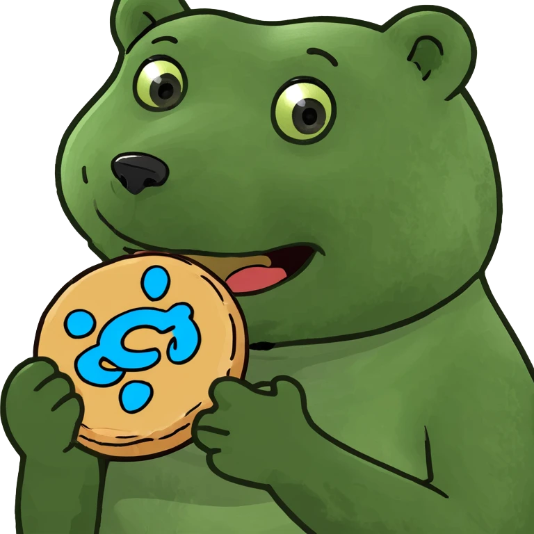 A bear eating a cookie emoji