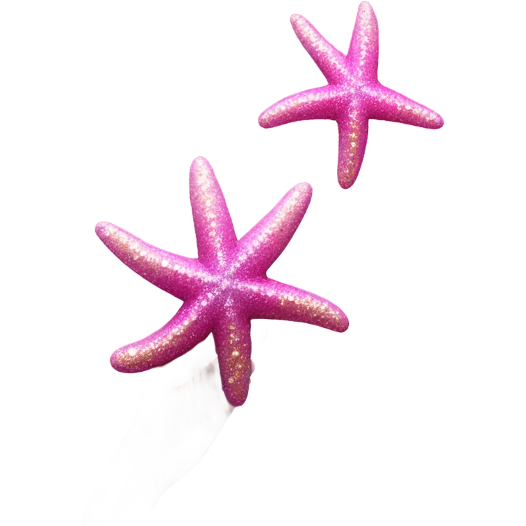 Pink ombre starfish with glitter  emoji