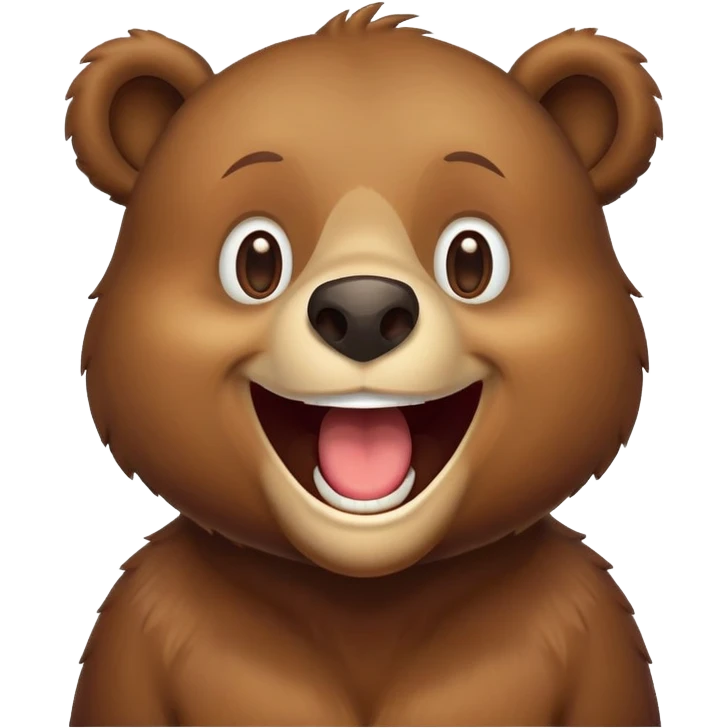 Realizamr un emoji de un oso riéndose  a carcajadas como este emoji 🤣 emoji
