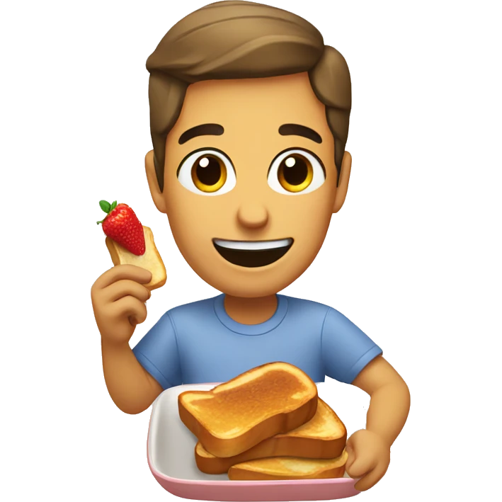 Eating French toast  emoji