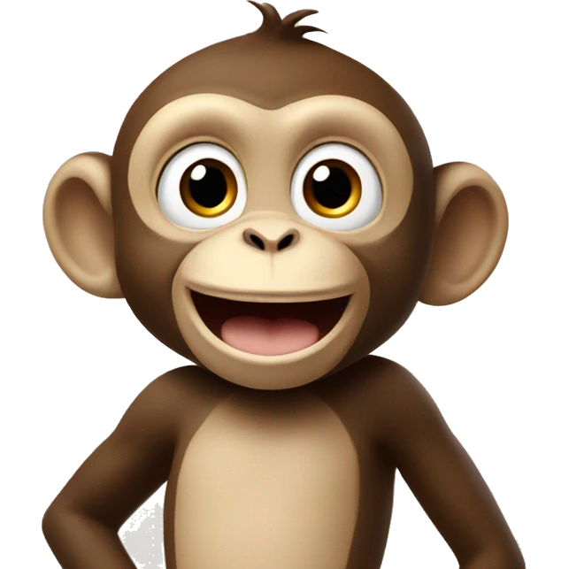 monkey waves hello emoji