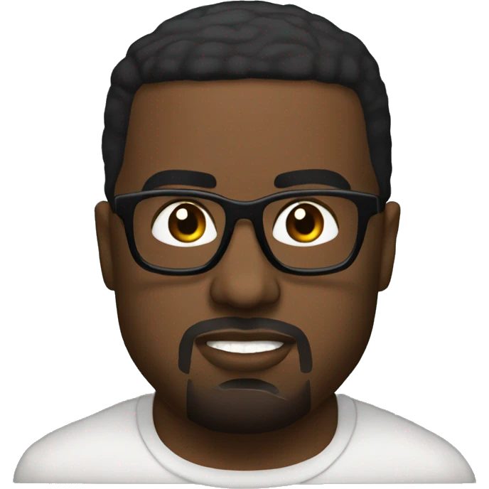 Kanye west with glasses on emoji
