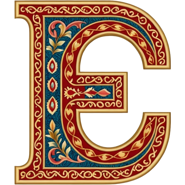  letter c made out of persian carpet texture emoji