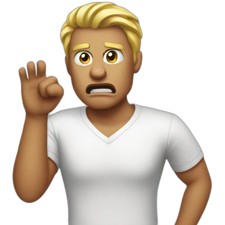 Deaf anger emoji