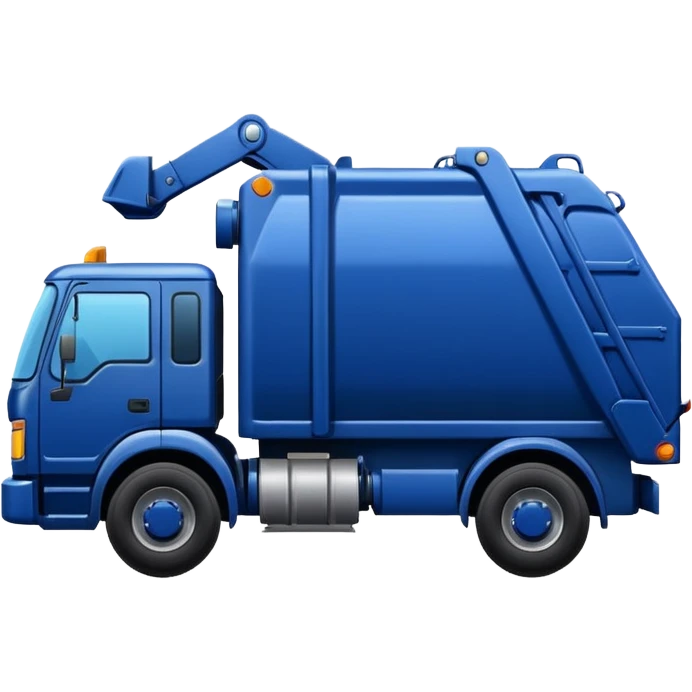 dark blue garbage truck emoji