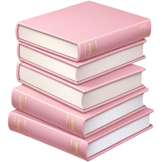 Stack of pale pink books emoji
