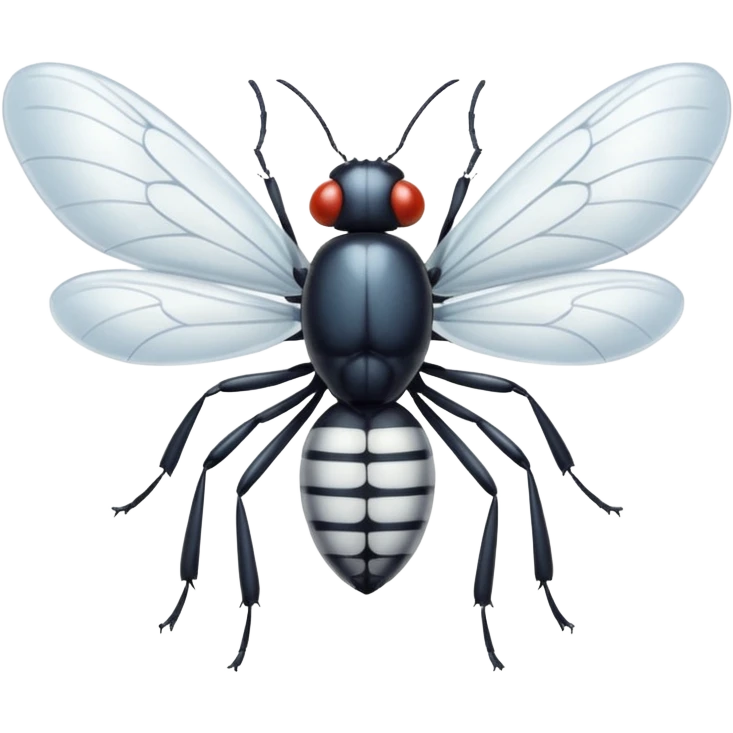 white bug with wings emoji