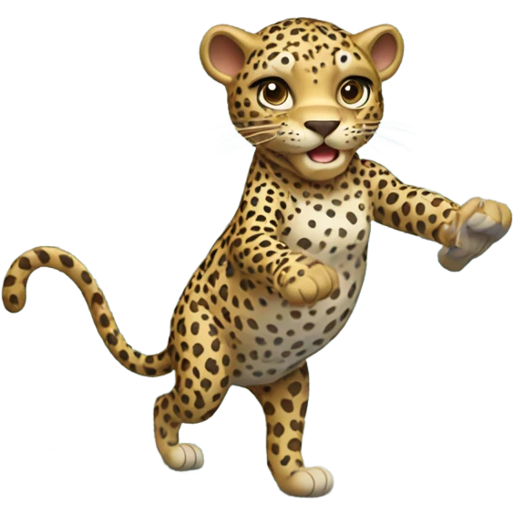 Leopard surfing  emoji