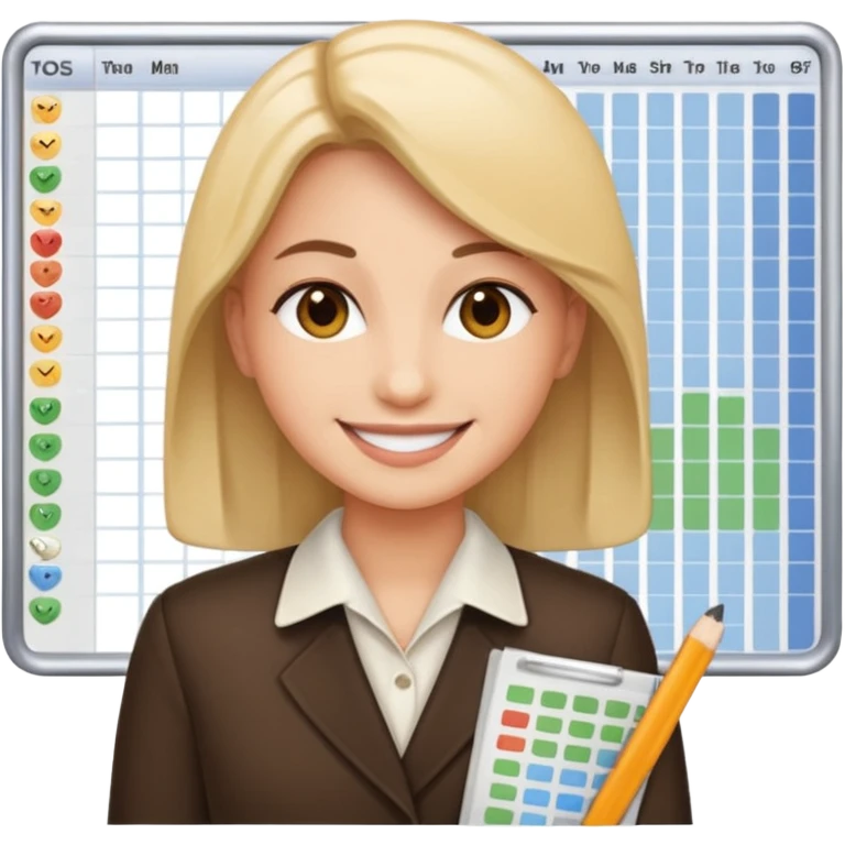 aditor with spreadsheet emoji emoji