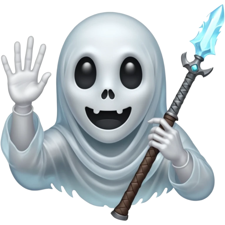 Manos de Emoji de fantasma como si agarrara un arma  emoji