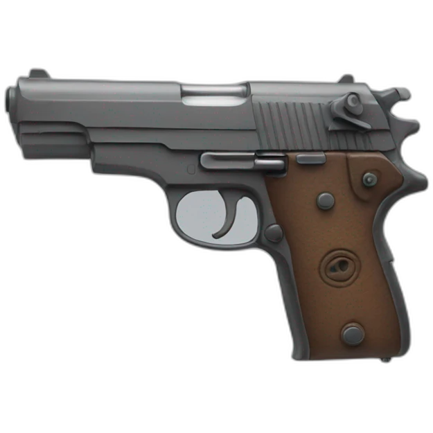 Gun with a smile emoji