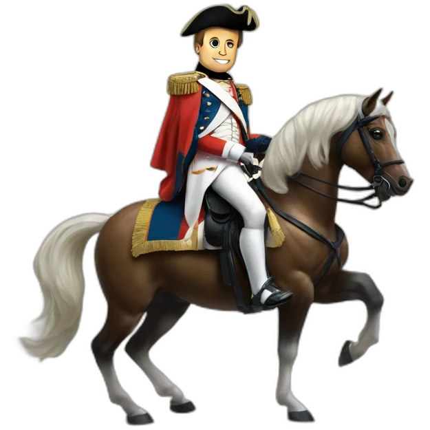 Emmanuel Macron on Napoleon horse emoji