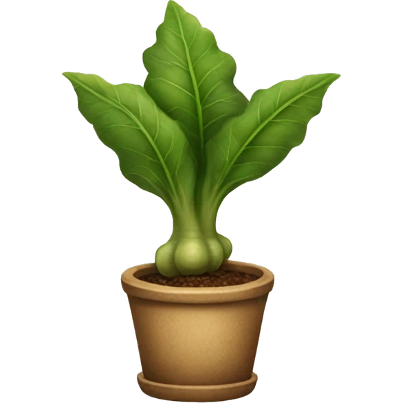 Potted mandrake from Harry Potter emoji
