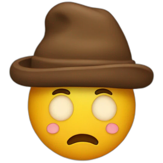 Poo hat emoji