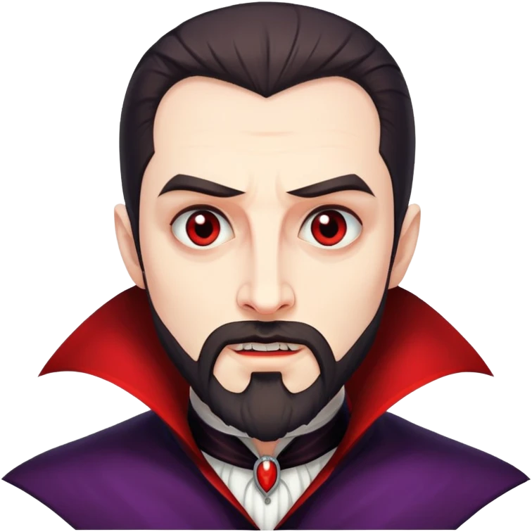 A Beard look Dracula  emoji