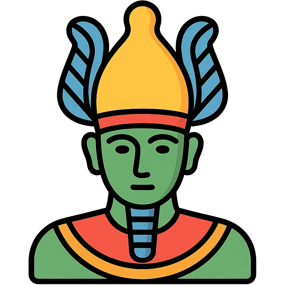head of Osiris, ancient Egyptian deity emoji