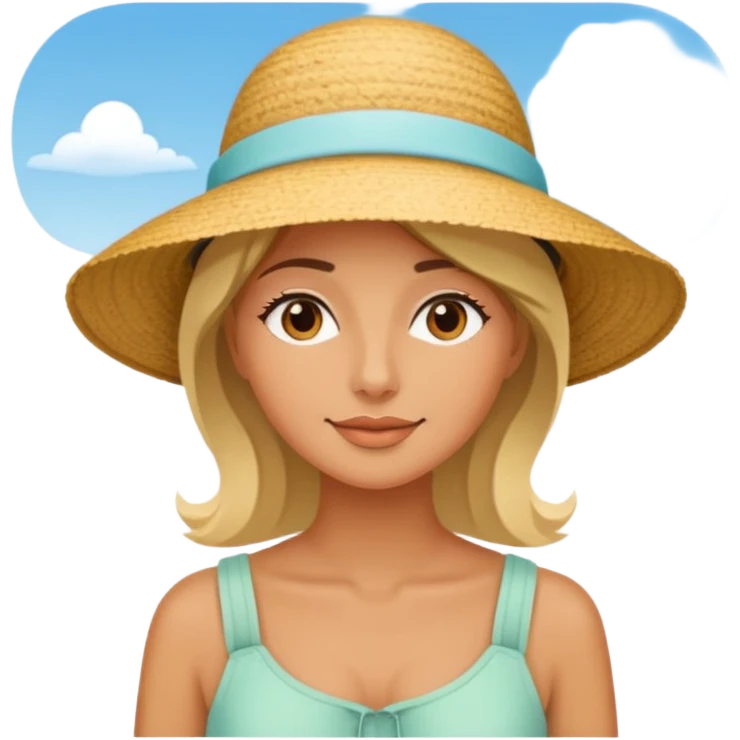 chica relajandose en un paisaje bonito emoji