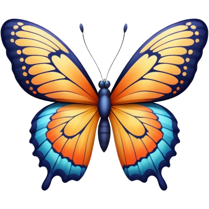 Coloured butterfly emoji