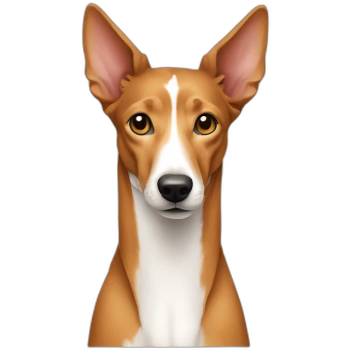 Portuguese podenco dog with long hair emoji