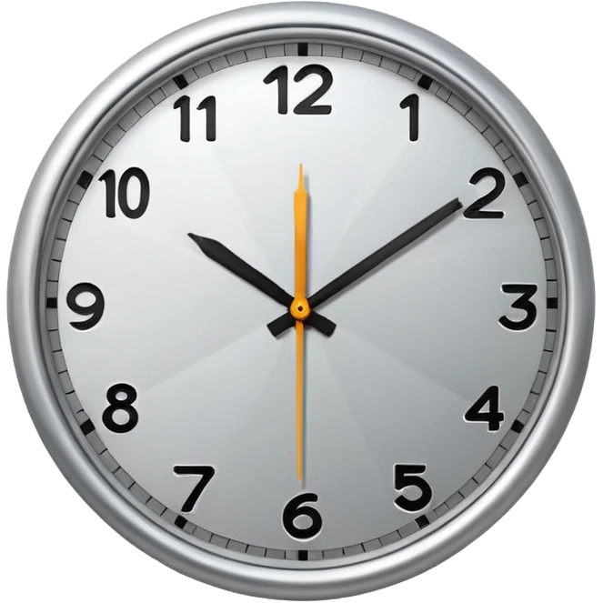 simple silver clock emoji