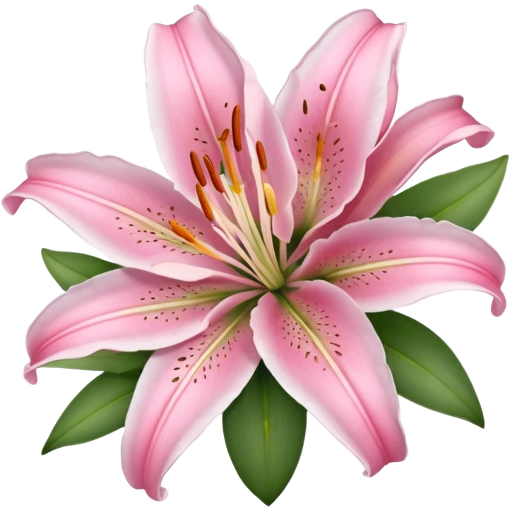 pink lilies emoji