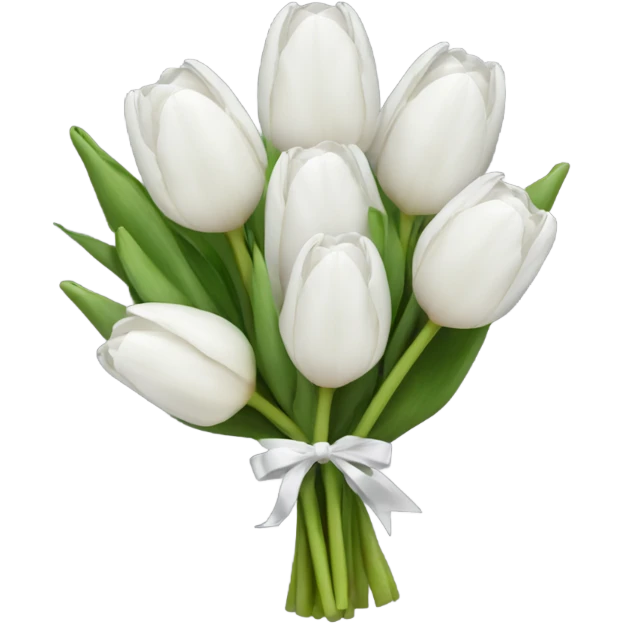 white tulip bouquet  emoji