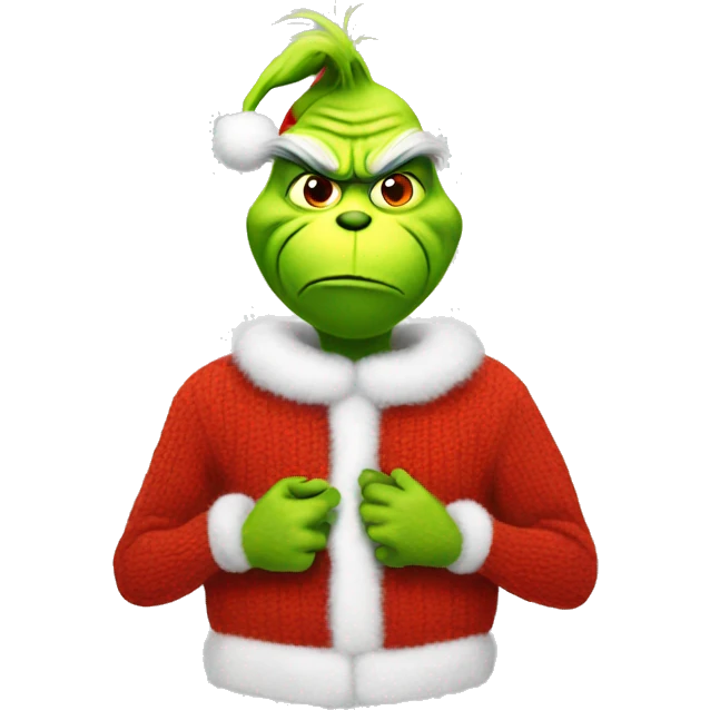 grinch wearing christmas jumper emoji