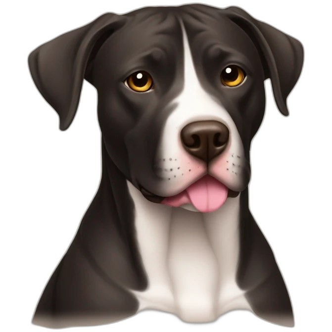 Mezcla de labrador pitbull café oscuro emoji