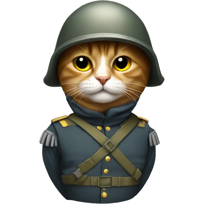 cat as soldier  emoji