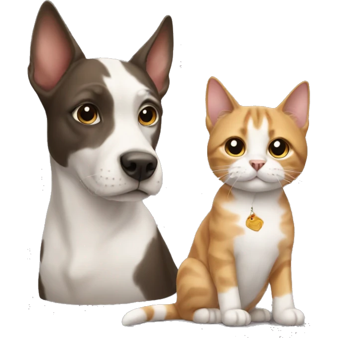 Cat with dog emoji